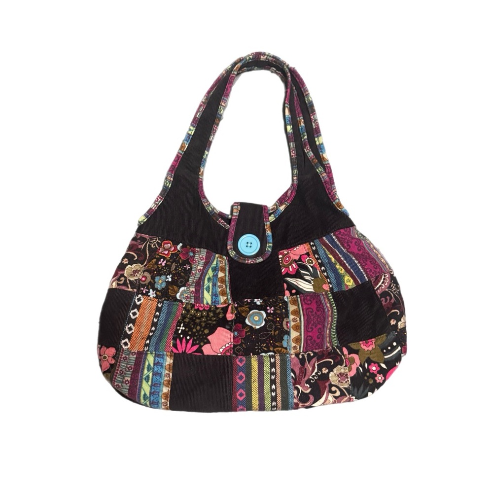 Multicolor Patchwork Hobo Bag - image 1